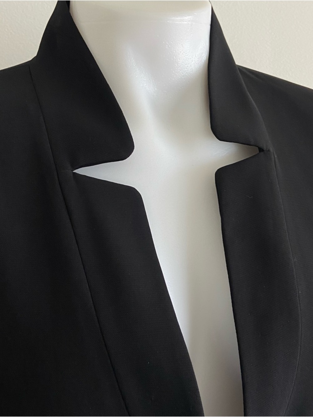 NWT EILEEN FISHER Black Notch Collar Blazer Jacket Tropical Suiting  10 - Picture 3 of 13